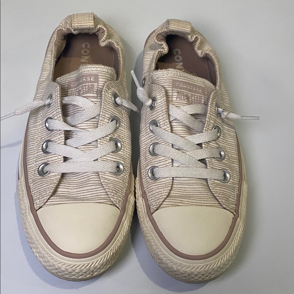 Converse Shoreline Slip-on Sneakers Women's 7 Ivory Tan Chuck Taylor All Star - Picture 3 of 11